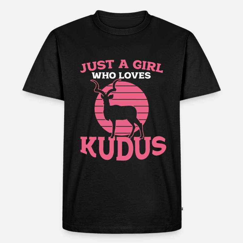 Kudu - Männer Premium Bio T-Shirt - Schwarz