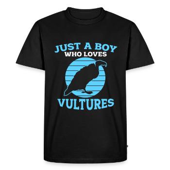 Vautour - T-shirt Premium bio Homme - noir - Devant - Nico (187cm)