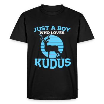 Kudu - Men's Premium Organic T-Shirt - black - Front - Nico (187cm)