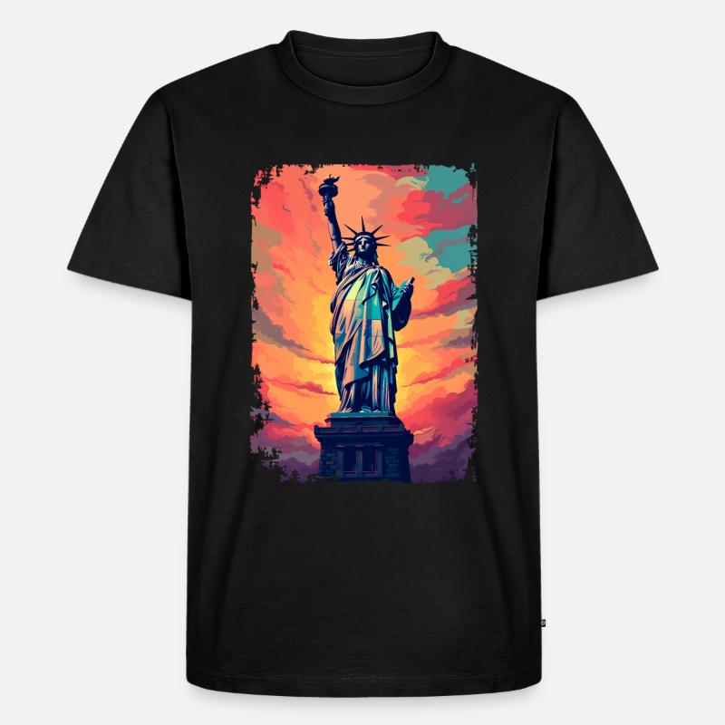 New York - Männer Premium Bio T-Shirt - Schwarz