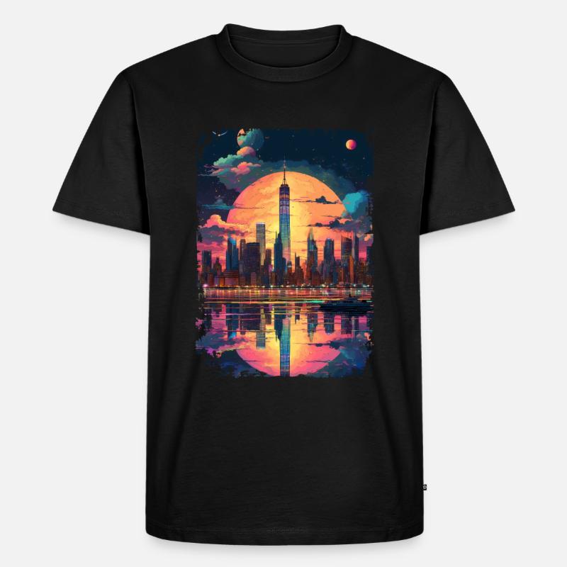 New York - Männer Premium Bio T-Shirt - Schwarz