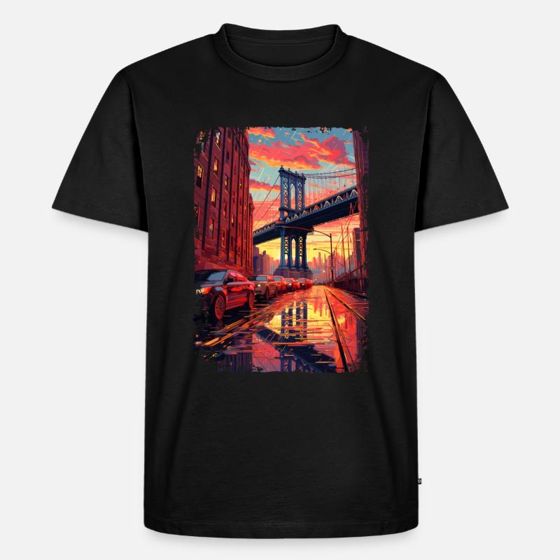 New York - Männer Premium Bio T-Shirt - Schwarz