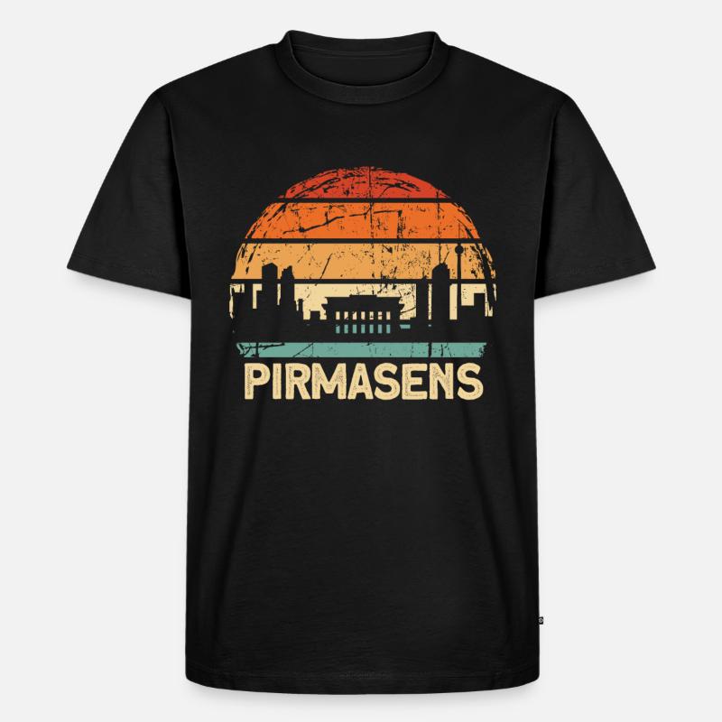 Pirmasens - Männer Premium Bio T-Shirt - Schwarz