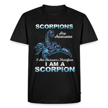 Scorpion - Men's Premium Organic T-Shirt - black - Front - Nico (187cm)