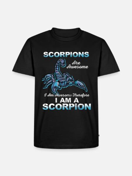Scorpion - Männer Premium Bio T-Shirt - Schwarz