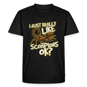 Scorpion - Men's Premium Organic T-Shirt - black - Front - Nico (187cm)