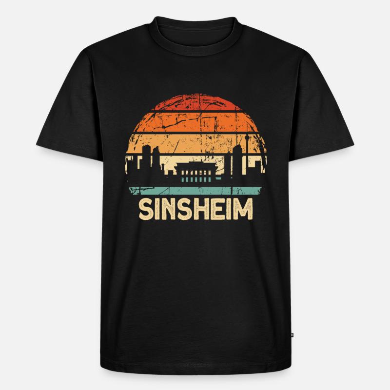 Sinsheim - Männer Premium Bio T-Shirt - Schwarz