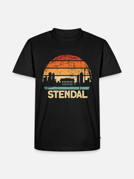 Stendal - Männer Premium Bio T-Shirt - Schwarz