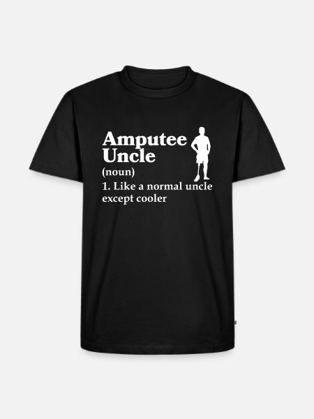 Amputated Leg Prosthesis Gift - Men's Premium Organic T-Shirt - black