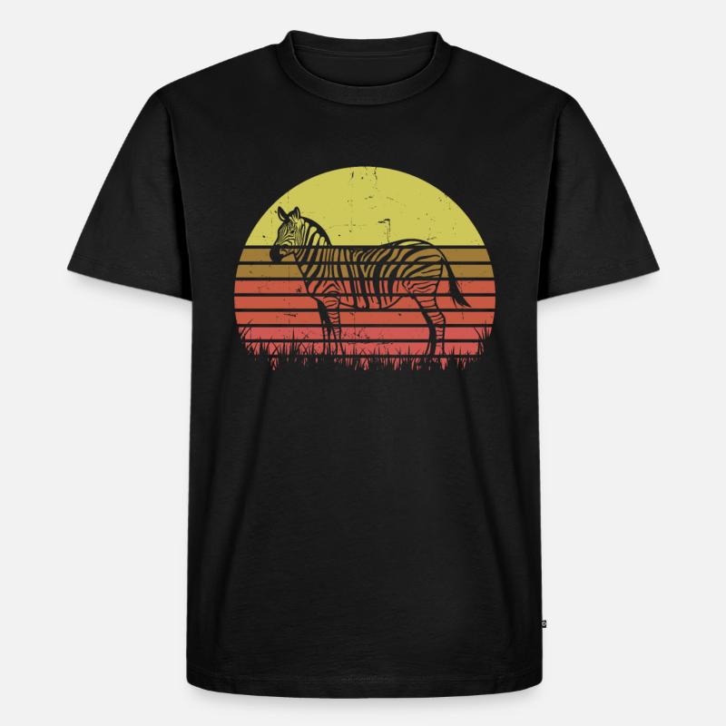 Zebra - Männer Premium Bio T-Shirt - Schwarz