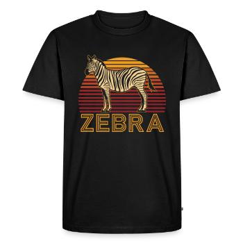 Zebra - Men's Premium Organic T-Shirt - black - Front - Nico (187cm)