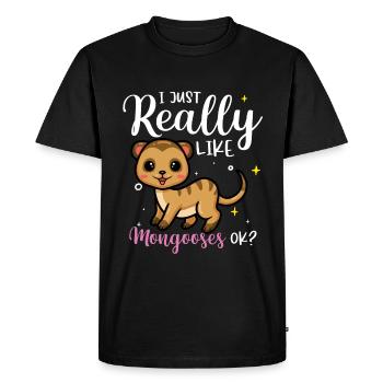 Mongooses Mongooses Meerkats - Men's Premium Organic T-Shirt - black - Front - Nico (187cm)