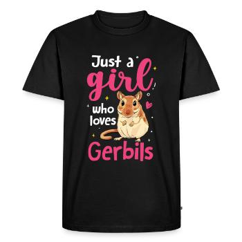 Gerbille - T-shirt Premium bio Homme - noir - Devant - Nico (187cm)