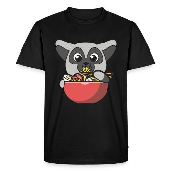 Lémurien - T-shirt Premium bio Homme - noir - Devant - Nico (187cm)