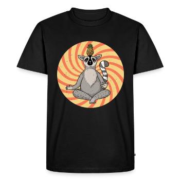 Lémurien - T-shirt Premium bio Homme - noir - Devant - Nico (187cm)