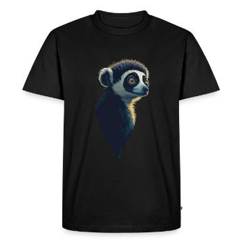 Lémurien - T-shirt Premium bio Homme - noir - Devant - Nico (187cm)