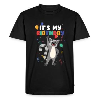 Lémurien - T-shirt Premium bio Homme - noir - Devant - Nico (187cm)