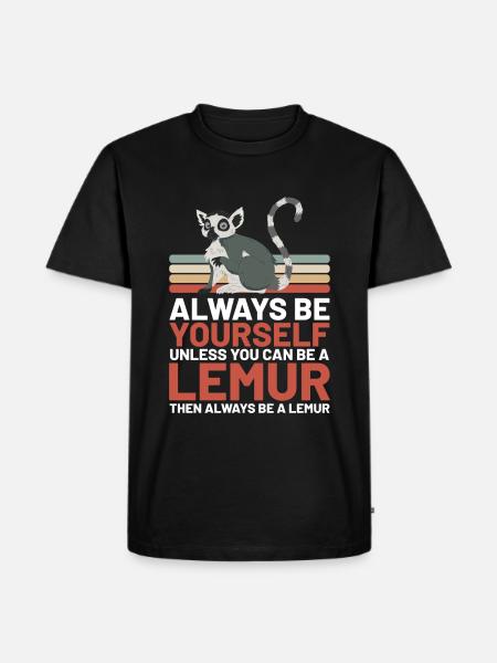 Lemur - Men's Premium Organic T-Shirt - black