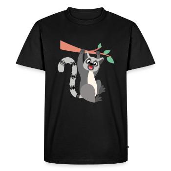 lémurien - T-shirt Premium bio Homme - noir - Devant - Nico (187cm)
