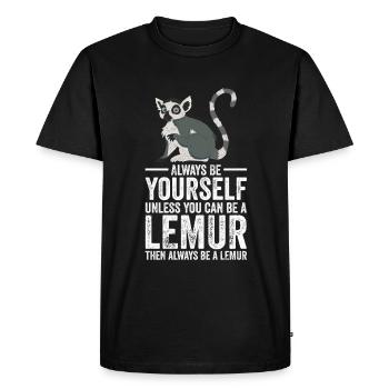 lémurien - T-shirt Premium bio Homme - noir - Devant - Nico (187cm)