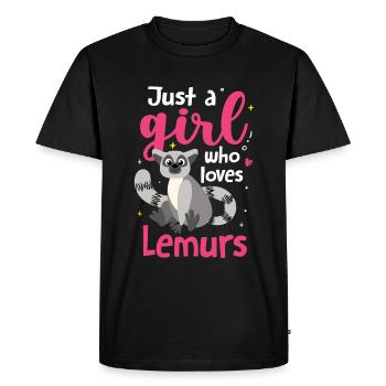 Lémurien - T-shirt Premium bio Homme - noir - Devant - Nico (187cm)