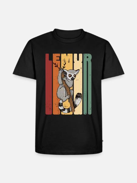 Lemur - Men's Premium Organic T-Shirt - black