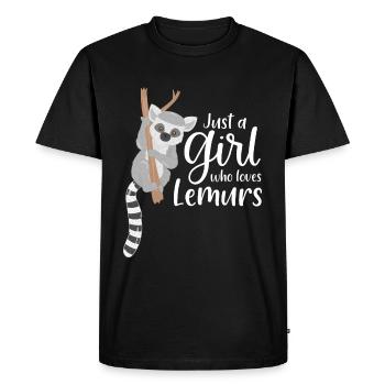 Lémurien - T-shirt Premium bio Homme - noir - Devant - Nico (187cm)
