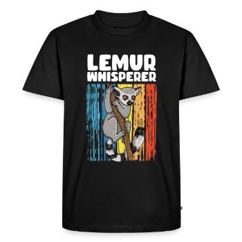 Lémurien - T-shirt Premium bio Homme - noir - Devant - Nico (187cm)