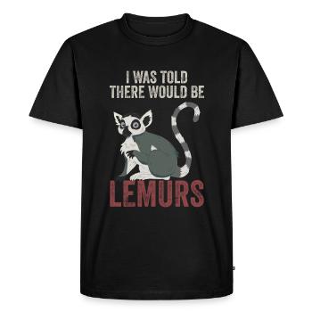 Lémurien - T-shirt Premium bio Homme - noir - Devant - Nico (187cm)