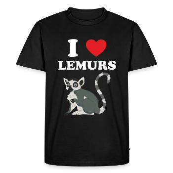 Lémurien - T-shirt Premium bio Homme - noir - Devant - Nico (187cm)