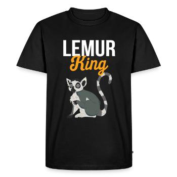 Lémurien - T-shirt Premium bio Homme - noir - Devant - Nico (187cm)