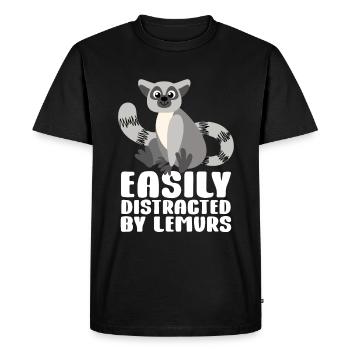 Lémurien - T-shirt Premium bio Homme - noir - Devant - Nico (187cm)