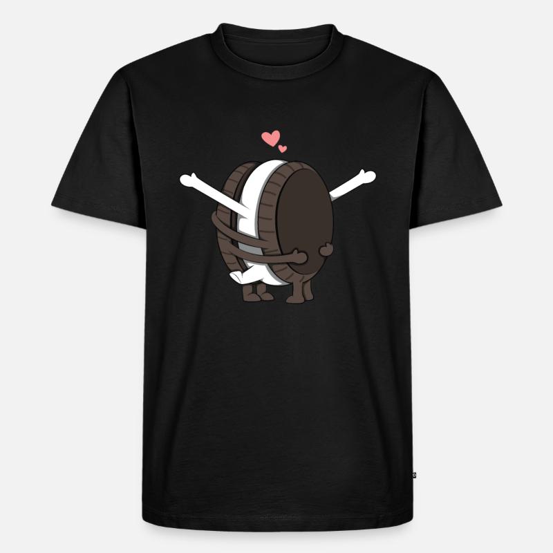 Keks-Paar Liebe - Männer Premium Bio T-Shirt - Schwarz