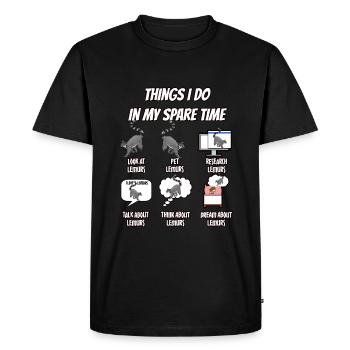 Lémurien - T-shirt Premium bio Homme - noir - Devant - Nico (187cm)