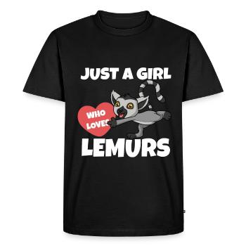 Lémurien - T-shirt Premium bio Homme - noir - Devant - Nico (187cm)