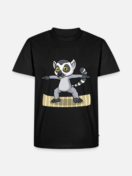 Yoga des lémuriens - T-shirt Premium bio Homme - noir