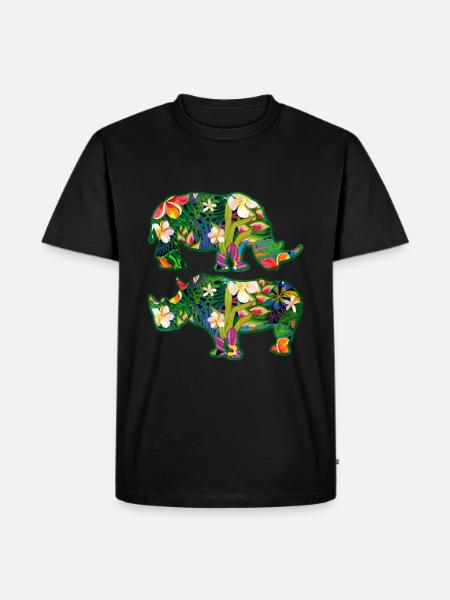 Rhinoceros - Men's Premium Organic T-Shirt - black
