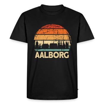 Aalborg - Men's Premium Organic T-Shirt - black - Front - Nico (187cm)