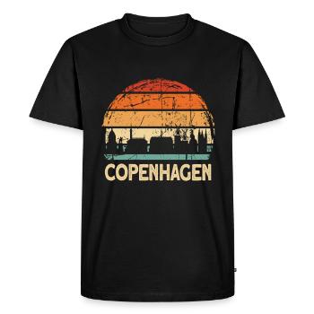 Copenhague, Danemark - T-shirt Premium bio Homme - noir - Devant - Nico (187cm)