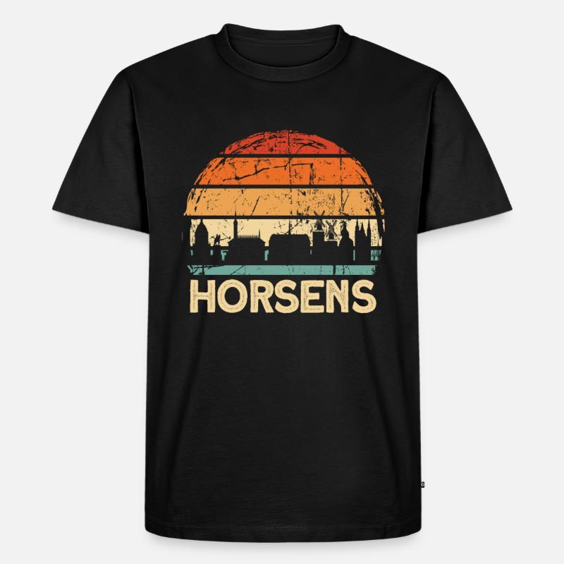 Horsens - Männer Premium Bio T-Shirt - Schwarz