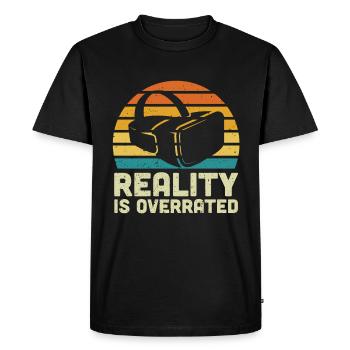 Virtual Reality VR Gift - Men's Premium Organic T-Shirt - black - Front - Nico (187cm)