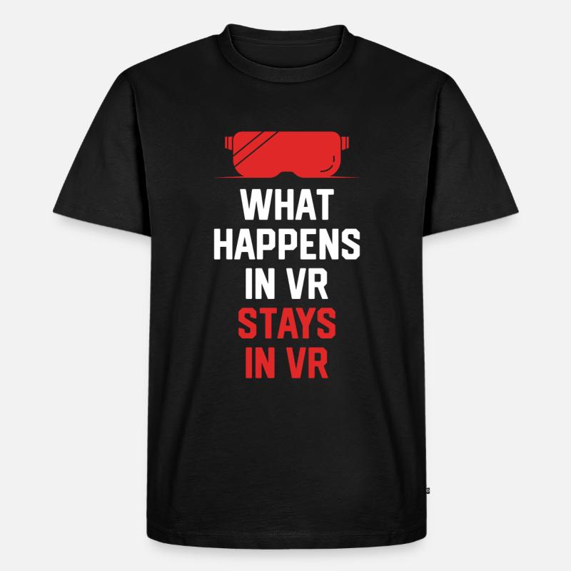 Virtual Reality VR Geschenk - Männer Premium Bio T-Shirt - Schwarz