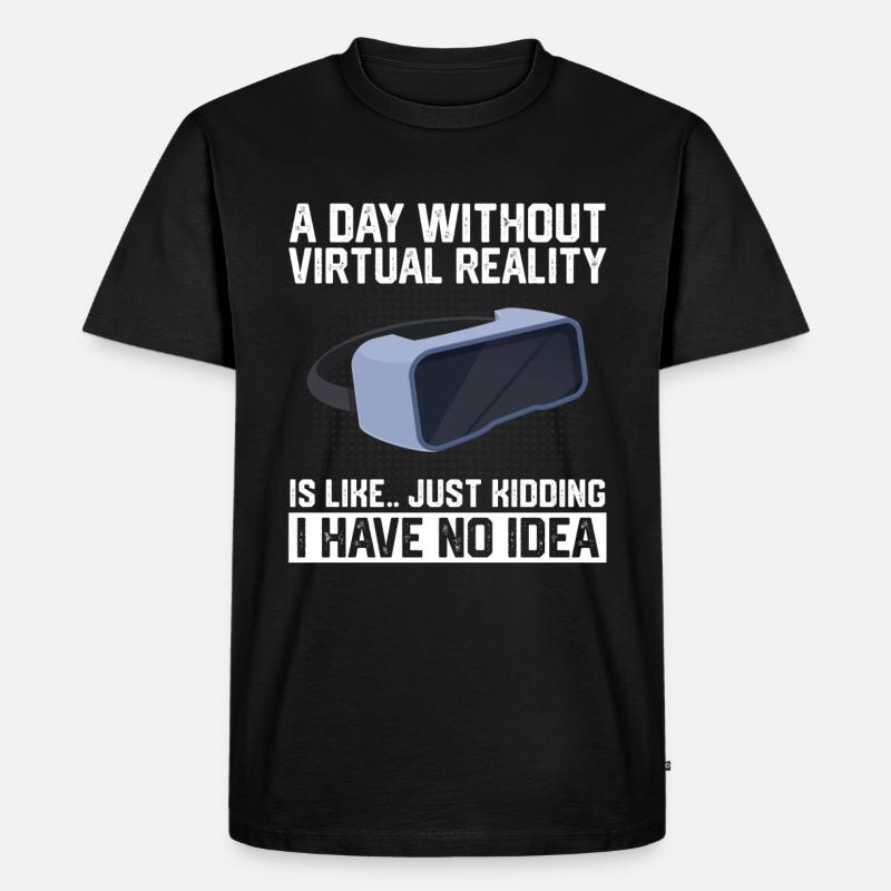 Virtual Reality VR Geschenk - Männer Premium Bio T-Shirt - Schwarz