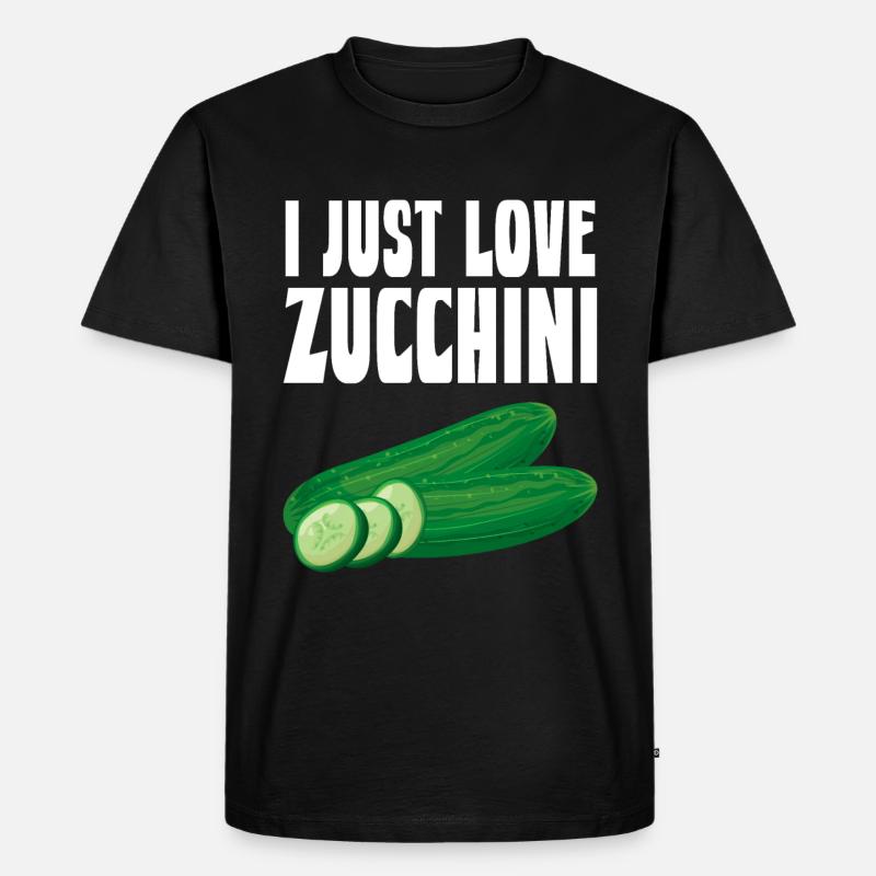 Zucchini - Männer Premium Bio T-Shirt - Schwarz