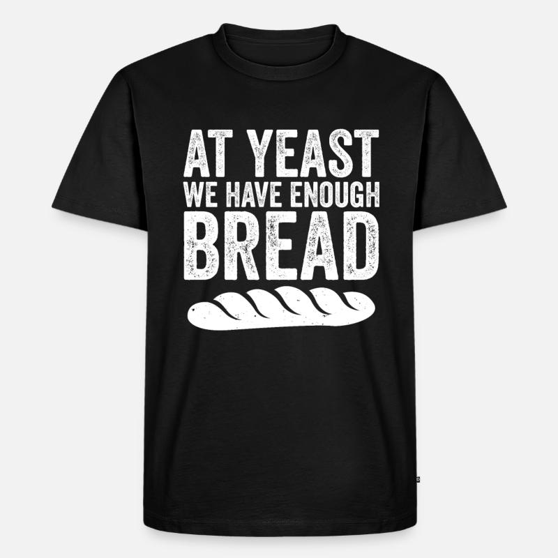 Hefe Brot - Männer Premium Bio T-Shirt - Schwarz