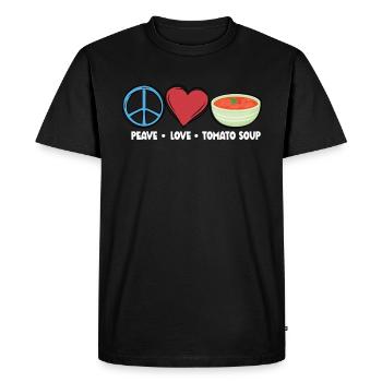 Soupe aux tomates - T-shirt Premium bio Homme - noir - Devant - Nico (187cm)