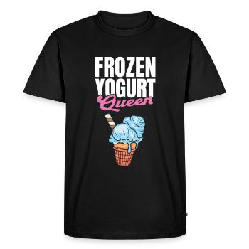 Reine du yogourt glacé - T-shirt Premium bio Homme - noir - Devant - Nico (187cm)