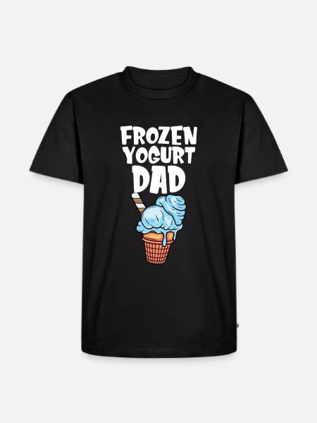 Frozen Yogurt Dad - Men's Premium Organic T-Shirt - black