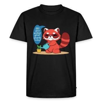 Avez-vous arrosé vos plantes aujourd’hui? - T-shirt Premium bio Homme - noir - Devant - Nico (187cm)