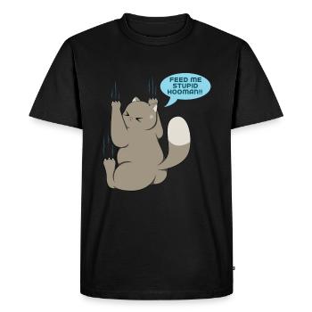Chat - T-shirt Premium bio Homme - noir - Devant - Nico (187cm)
